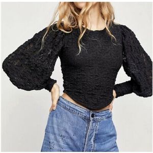 Free People Balloon Sleeve Top